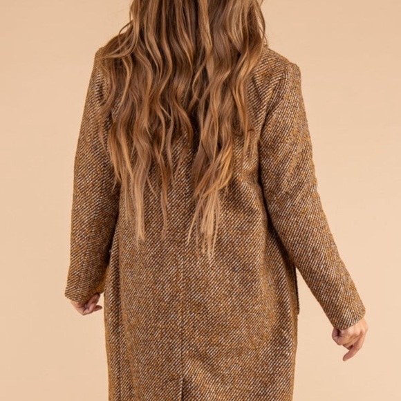 Tribal Duster Coat - Mocha - XL - Wool Blend - Picture 4 of 16